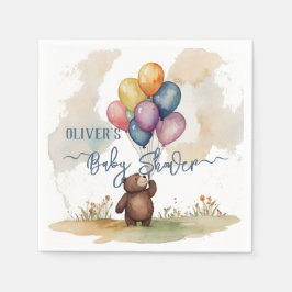 Bear Themed Gender Neutral Baby Shower Pappersservett