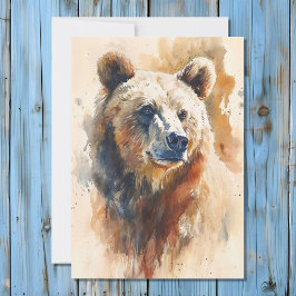 Bear Totem Spirit Animal Beteckningskort Julkort