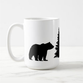Bear & Träd Silhouette Kaffemugg