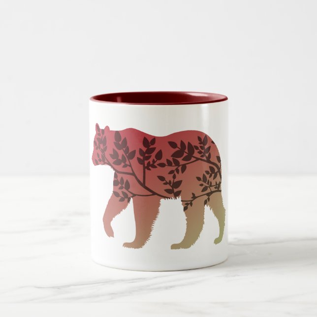 Bear Träd Två-Tonad Mugg (Center)