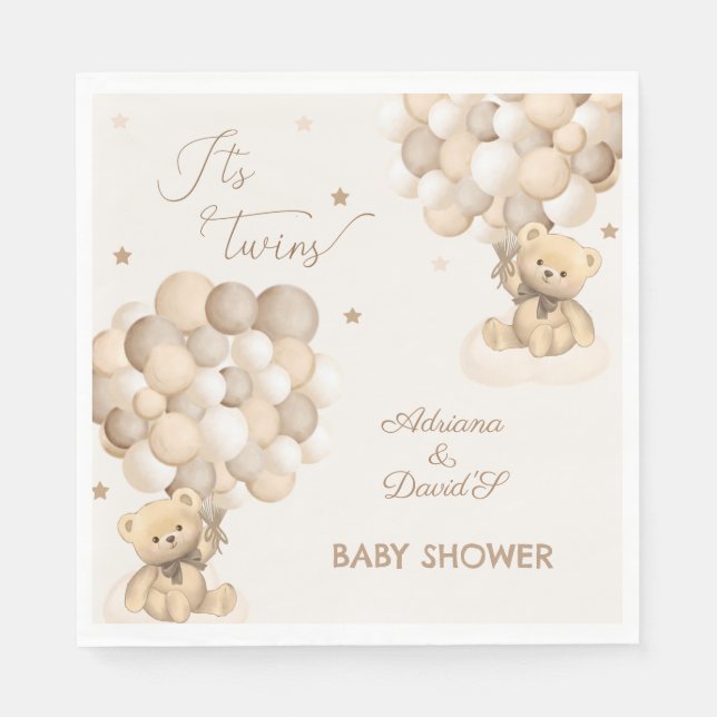 Bear Twillingars Gender Neutral Brown Beige Baby S Pappersservett (Framsidan)