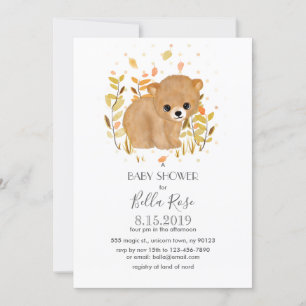 Bear Unge Baby Shower-inbjudningar Inbjudningar