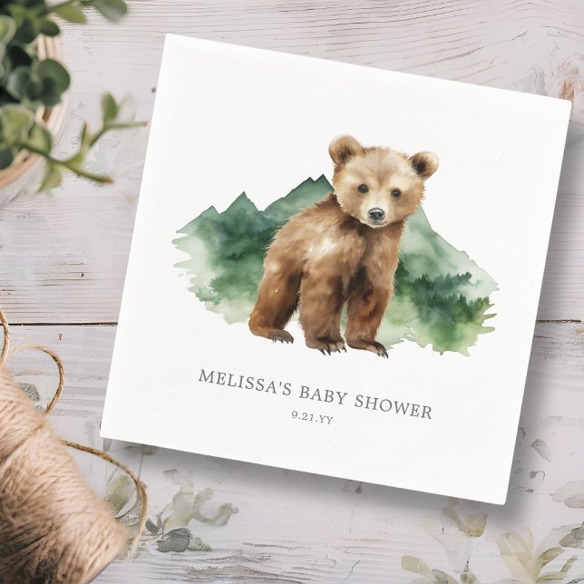 Bear Unge Baby Shower Pappersservett (Skapare uppladdad)