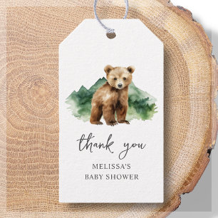 Bear Unge Baby Shower Tack för att du är för Presentetikett