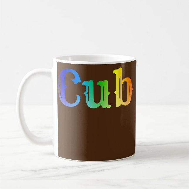 Bear Unge Gay pride Bear Pappa Rainbow LGBTQ Pride Kaffemugg (Vänster)