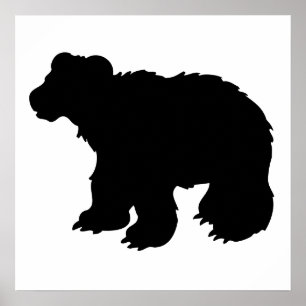 Bear Unge Silhouette Poster