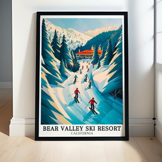 Bear Valley Ski Resort Affisch - Sierra Nevada Aff (Skapare uppladdad)