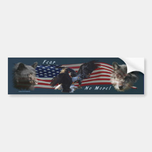 Bear, Varg, Eagle, USA-Flagga Patriot Bumper Stick Bildekal