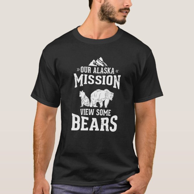 Bear Viewing at Alaska Cruise Alaska Expedition Be T Shirt (Framsida)