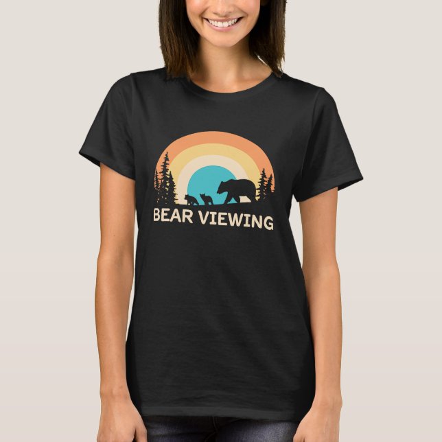 Bear Viewing in Zoo National Park or Alaska Cruise T Shirt (Framsida)