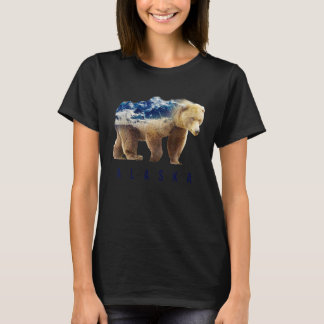 Bear Vild Animal Snö Mountain 18 oktober Alaska T Shirt