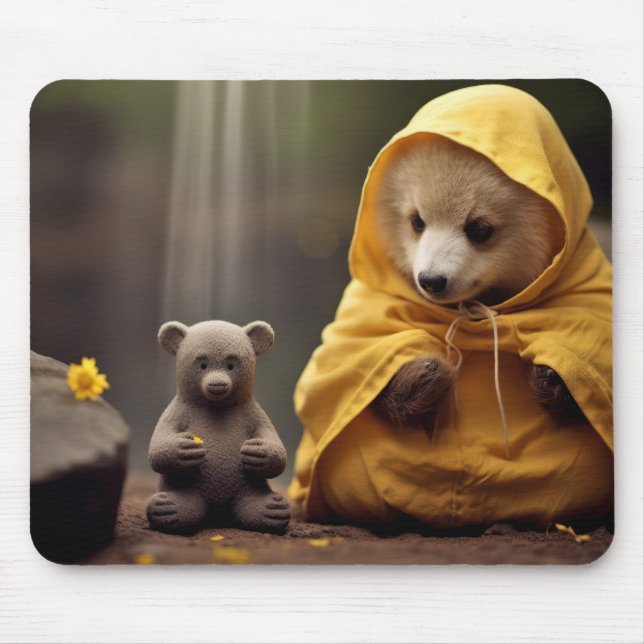 Bear Vild Animal Tranquil fredligt Musmatta (Framsidan)
