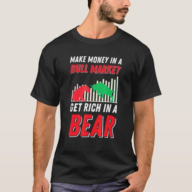 Bear Vs Bull T Shirt (Framsida)