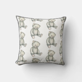 Bear Watercolor Baby Nursery Decor Kudde