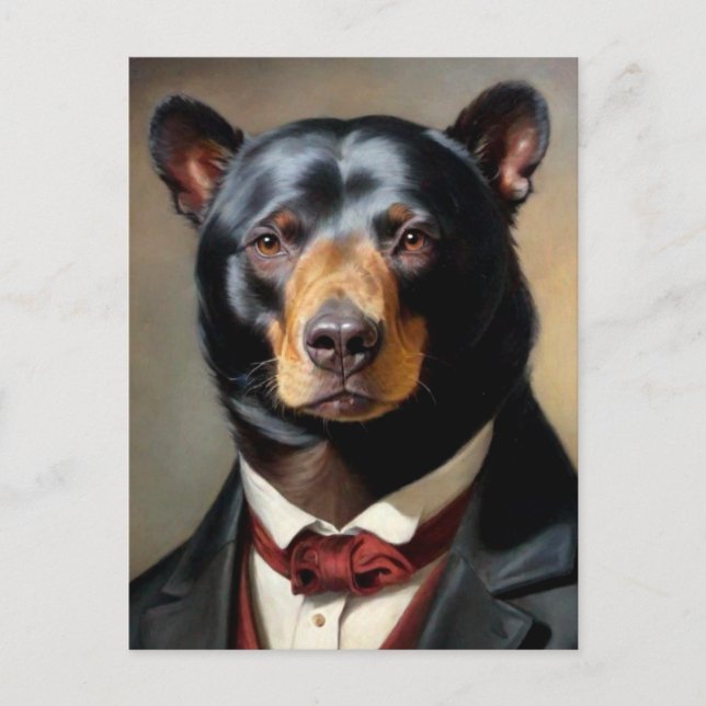 Bear Wearing a Kostym Vykort (Framsida)