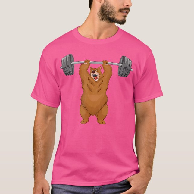 Bear Weightlift Shirt Bodybuilding der Gym Powerlf T Shirt (Framsida)