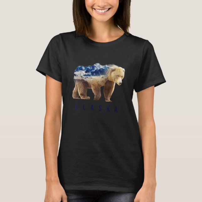 Bear Wild Animal Snow Mountain October 18th Alaska T Shirt (Framsida)