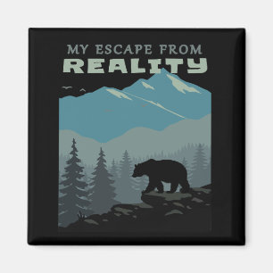 Bear Wildlife-bergen rymmer från verklighetshöjnin Magnet