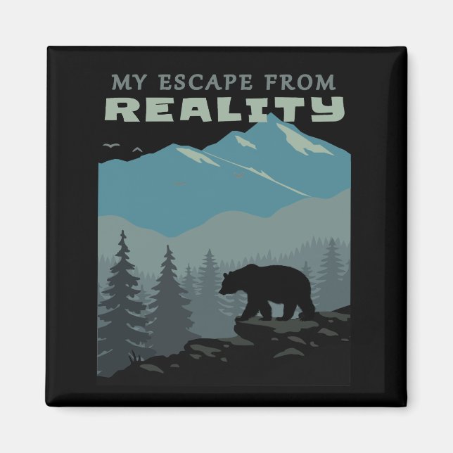 Bear Wildlife-bergen rymmer från verklighetshöjnin Magnet (Framsidan)
