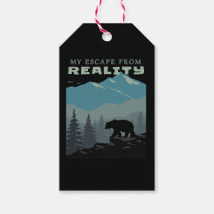 Bear Wildlife-bergen rymmer från verklighetshöjnin Presentetikett