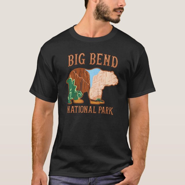 Bear Wildlife National Park Big Bend National Park T Shirt (Framsida)