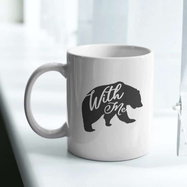Bear with Me Pun Pappa Joke Funny Kaffemugg (Skapare uppladdad)