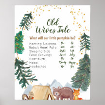 Bear Woodland Animals Gamla Wives Tales Poster