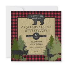 Bear Woodland Forest Lumberjack Play Baby Shower