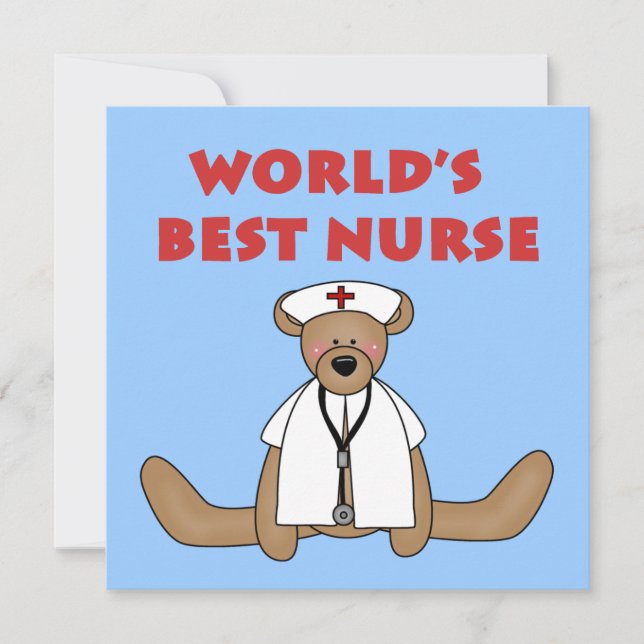 Bear World's Best Nurse T-shirts and Gifts (Framsida)
