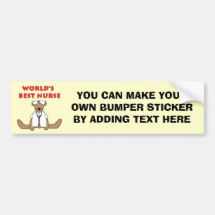 Bear World's Best Nurse T-shirts and Gifts Bildekal
