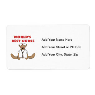 Bear World's Best Nurse T-shirts and Gifts Fraktsedel