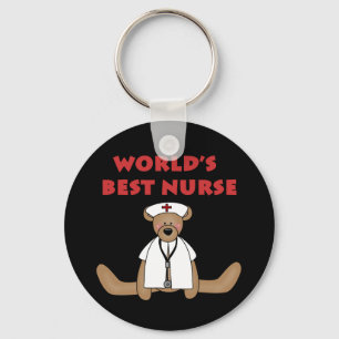Bear World's Best Nurse T-shirts and Gifts Nyckelring