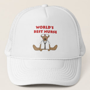 Bear World's Best Nurse T-shirts and Gifts Truckerkeps
