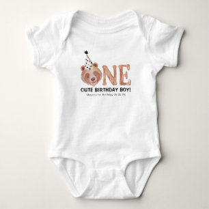 Bear-y Cute 1:a födelsedagen Baby T Shirt