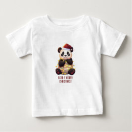 Bear-y God jul! Panda Baby T-Shirt