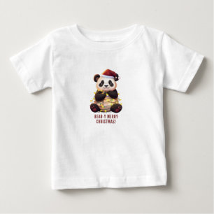 Bear-y God jul! Panda Baby T-Shirt