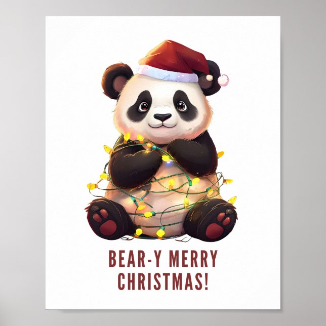 Bear-y God jul! Panda-Poster Poster (Framsidan)