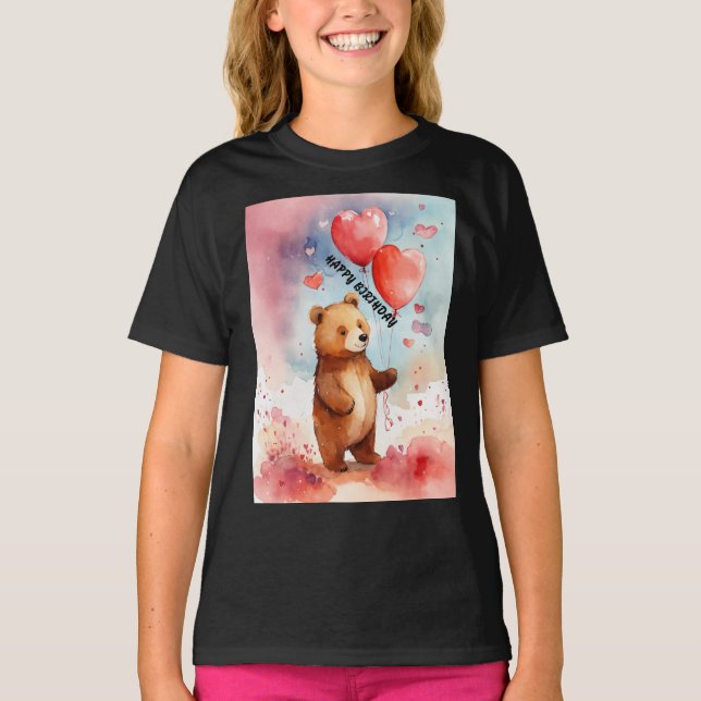 Bear-y Grattis på födelsedagen Tee (Framsida)