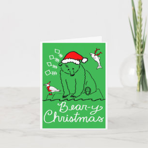 Bear-y-julklapp med falsk hälsning kort