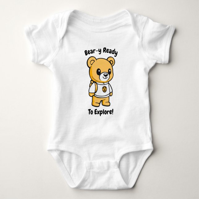Bear-y-Redot till Utforska! Cute Bear T Shirt (Framsida)