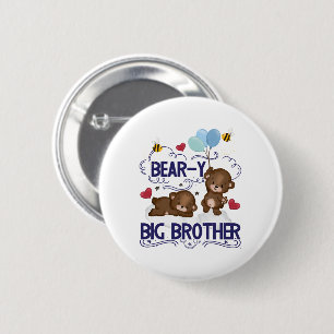 Bear-y Väldigt Big Brother Syskon Pun Knapp
