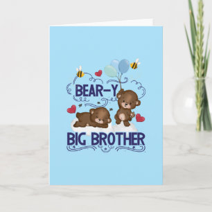 Bear-y Väldigt Big Brother Syskon Pun Kort