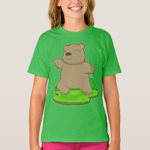 Bear Yoga Fitness Gymnastics T Shirt
