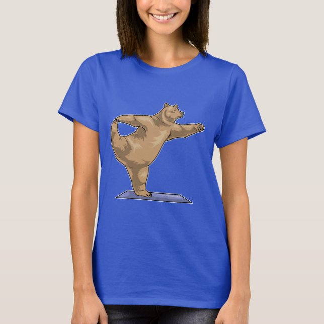 Bear Yoga Yoga mat T Shirt (Framsida)