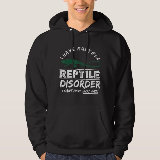Bearad Många Reptile-störning Iguana Hoodie (Framsida)