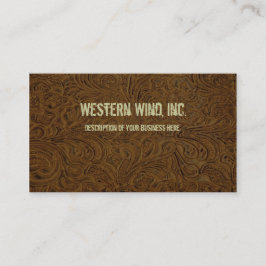 Bearbetad lädervisitkort för mörk brunt visitkort