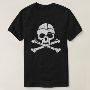 Bearbetad sprickor och korsben T-Shirt