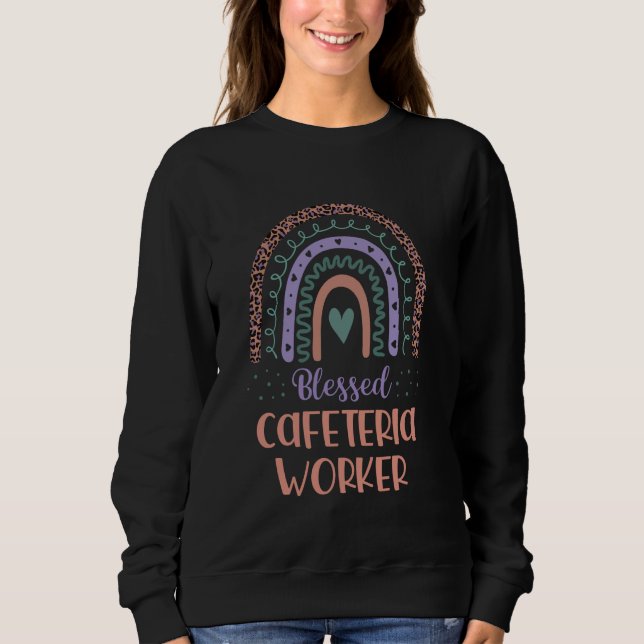 Bearbetade Cafeteria Worker Back to school Boho Ra T Shirt (Framsida)