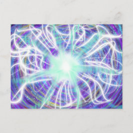 Bearbetning Art Aqua White Blue Lila Okt 2017 ESSL Vykort