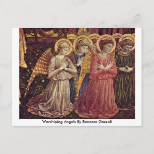 Bearbetning av Änglar av Benozzo Gozzoli Vykort